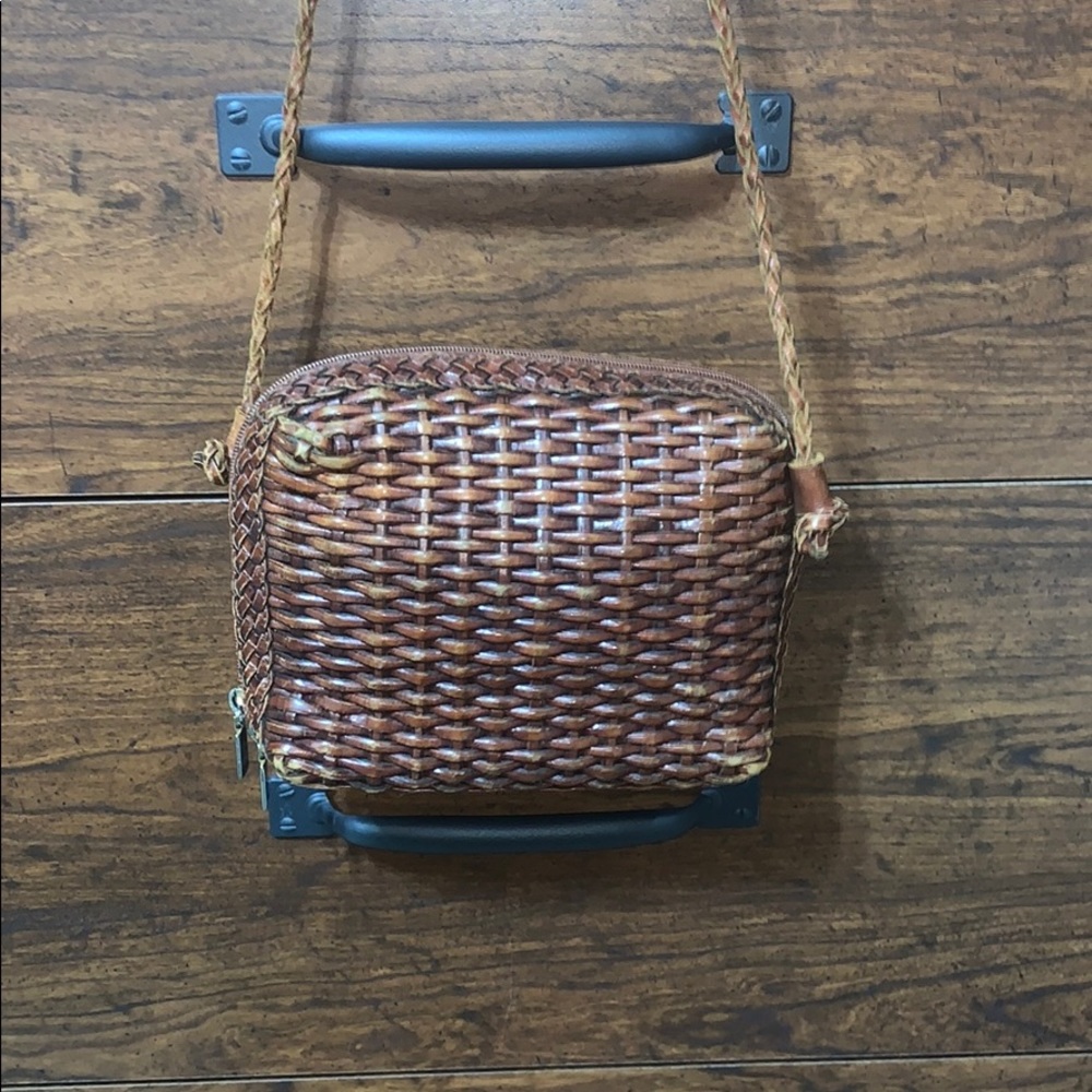 Woven purse leather